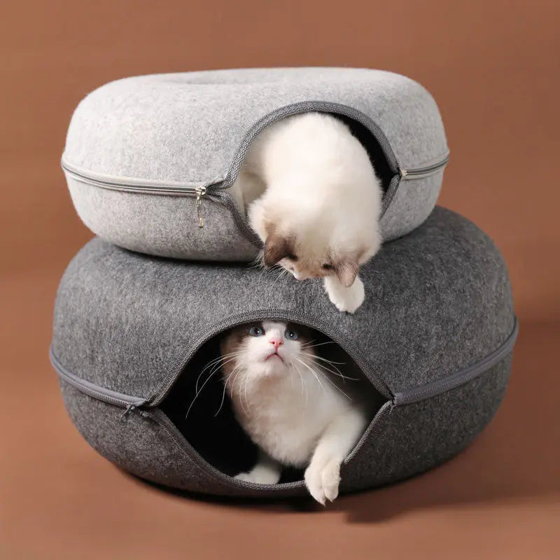 Donut Tunnel Cat Bed