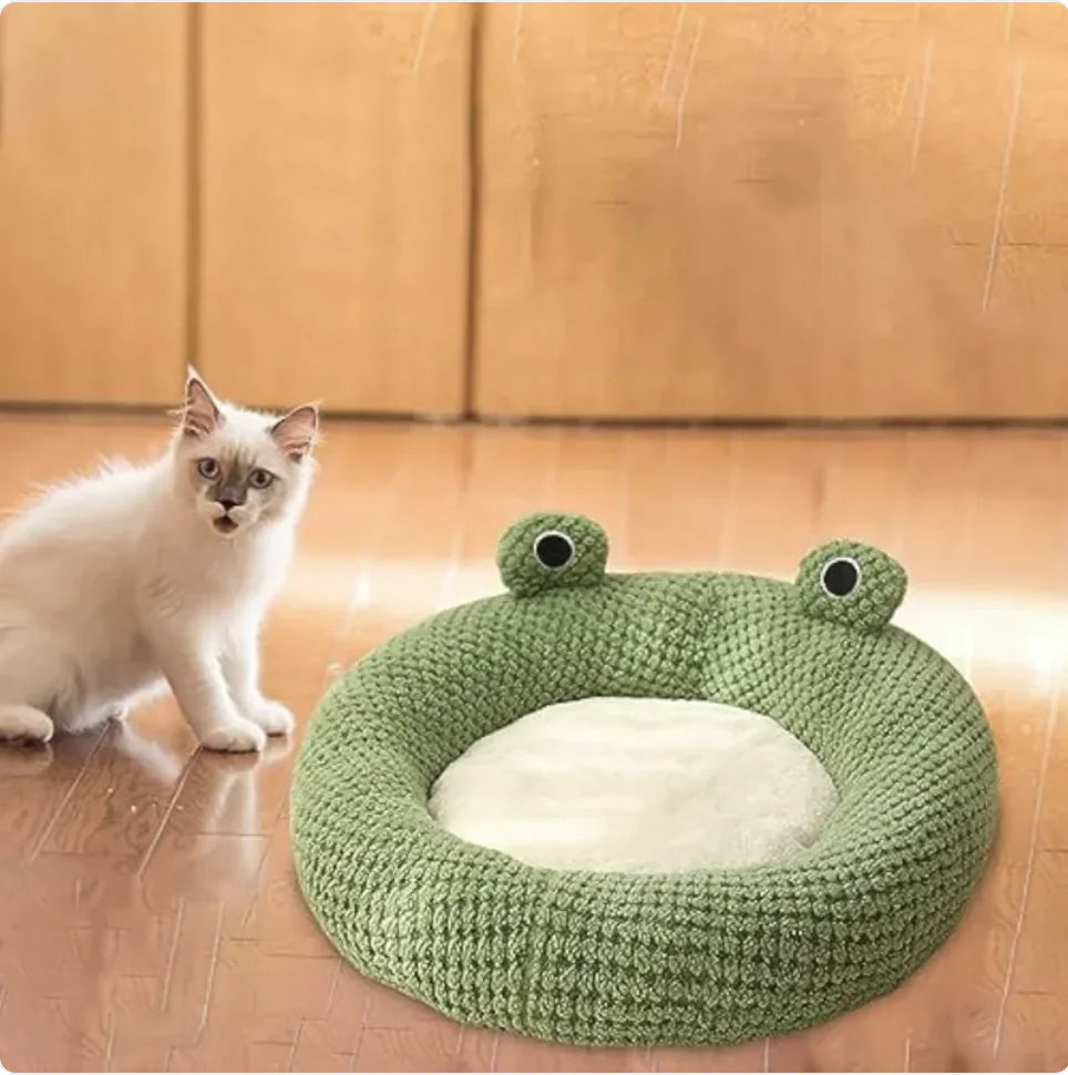 Frog-Shaped Cat Bed